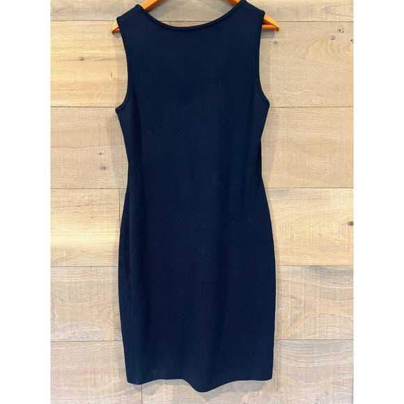 NWOT St John Collection Sleeveless Milano caviar wool Knit Dress Size 10 - Picture 7 of 9